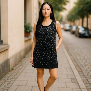 Laundry by Design Shift Dress Embellished Faux Cry